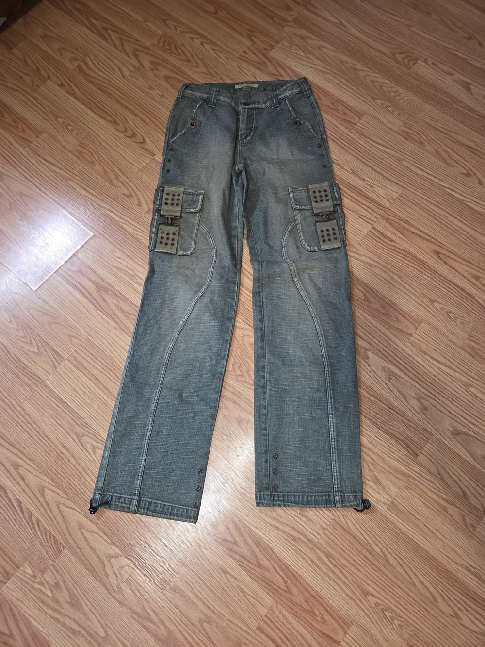 Christian Lacroix Womens Size 27 Y2K embelished Cargo Jeans